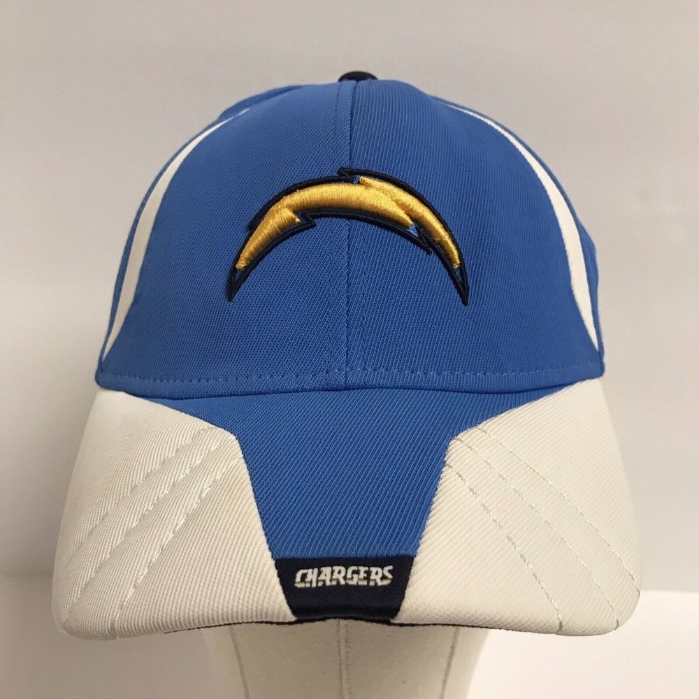 Chargers Football Blue White Fitted OSFM Hat